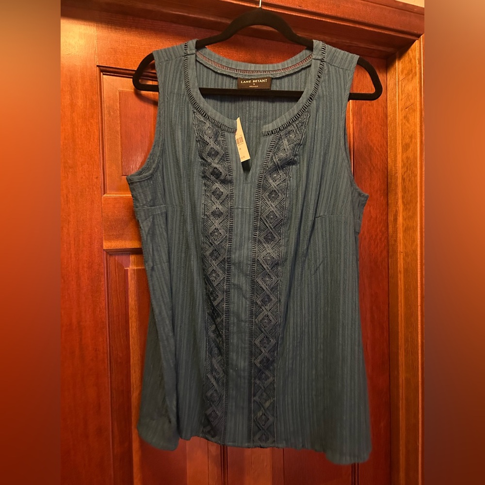 Women's Blue Sleeveless Top